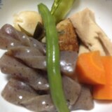 里芋と薩摩揚げと高野豆腐の梅煮